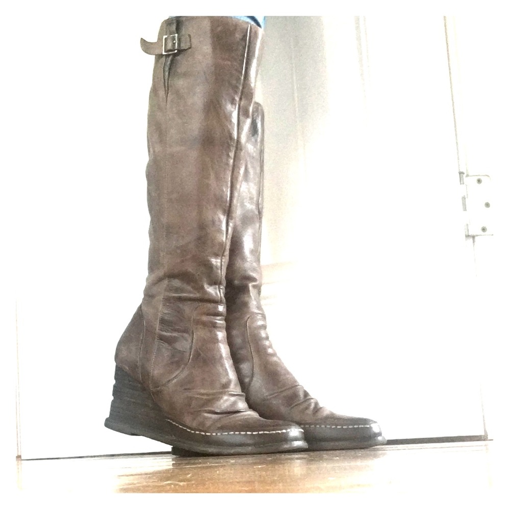 Tall Brown Brit Boots